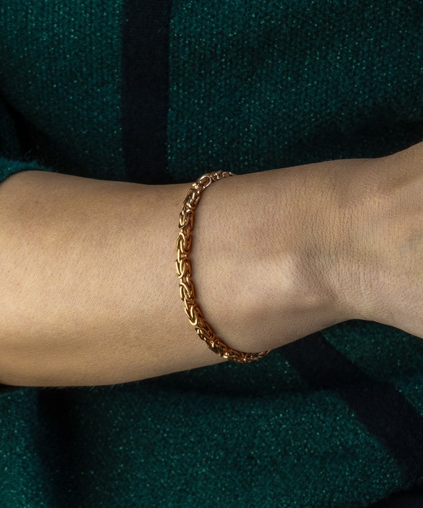 Gold bracelet "Royal python" 3.9mm