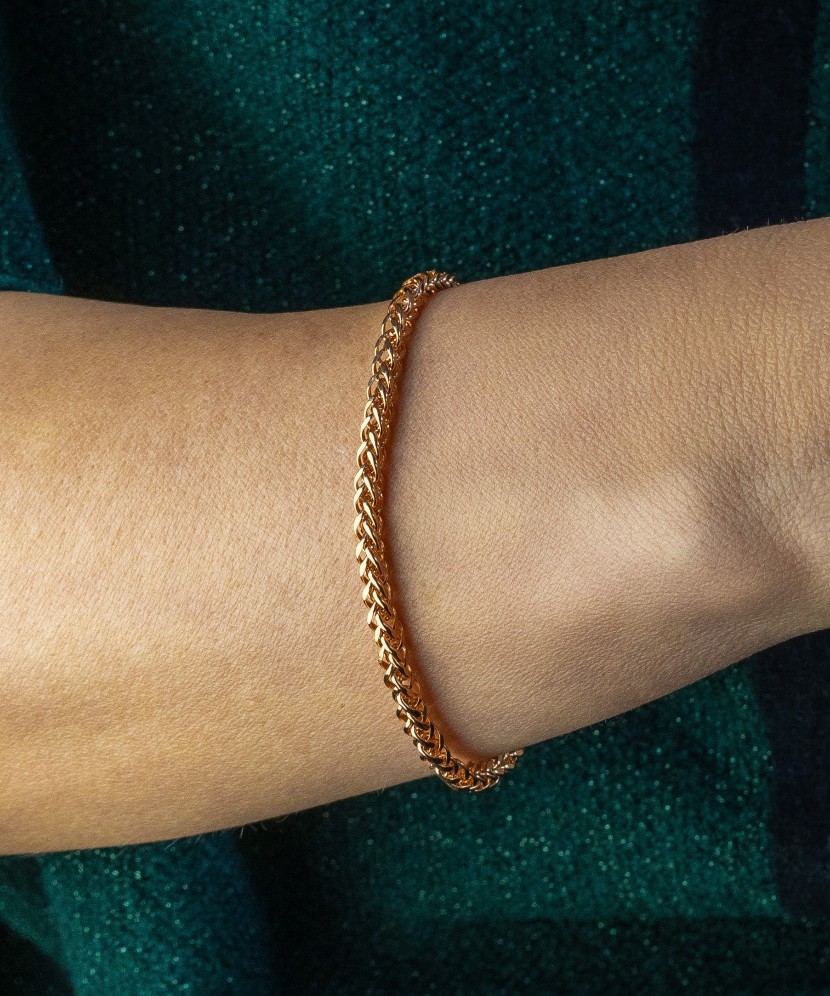 Gold bracelet "Spiker" 3.4mm