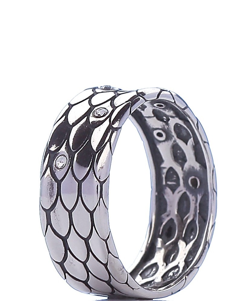 Sterling silver ring with zircons