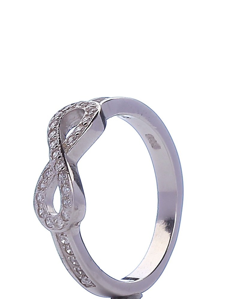 Sterling silver ring with zircons "infinity" Sterling silver ring with zircons "infinity"