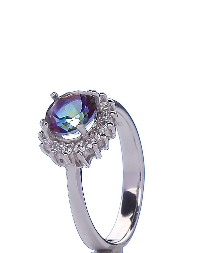 Sterling silver ring with Mystic stone