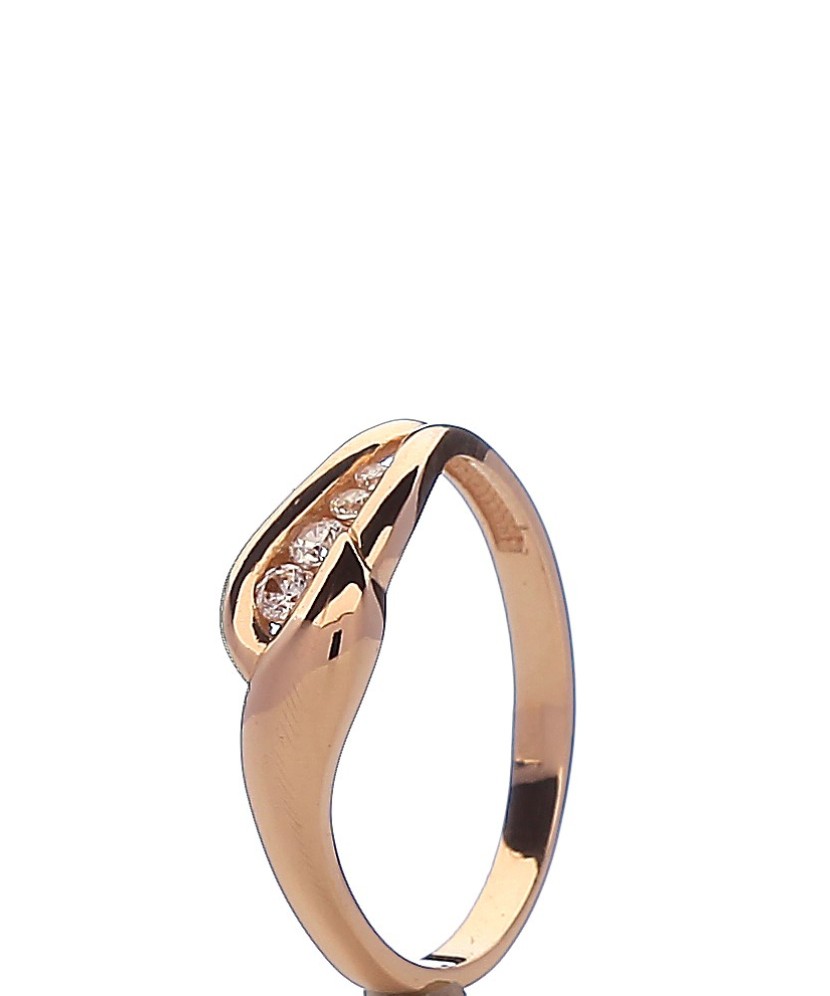 Auksinis žiedas su cirkoniais - Auksiniai žiedai - Goldinga Auksinis žiedas su cirkoniais - Auksiniai žiedai - Goldinga