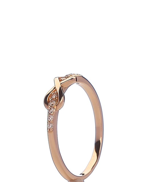 Auksinis žiedas su cirkoniais "begalybė" - Auksiniai žiedai - Goldinga