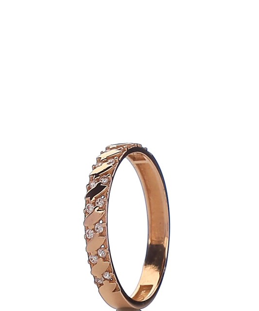 Gold ring with zircons