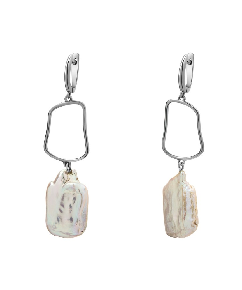 Sidabriniai auskarai su perlu  - Goldinga