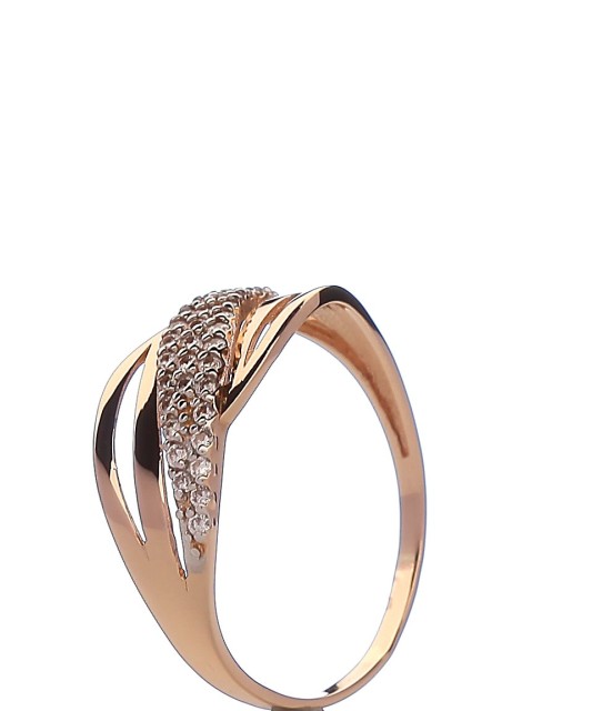 Gold ring with zircons