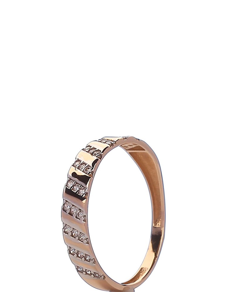 Auksinis žiedas su cirkoniais - Auksiniai žiedai - Goldinga Auksinis žiedas su cirkoniais - Auksiniai žiedai - Goldinga