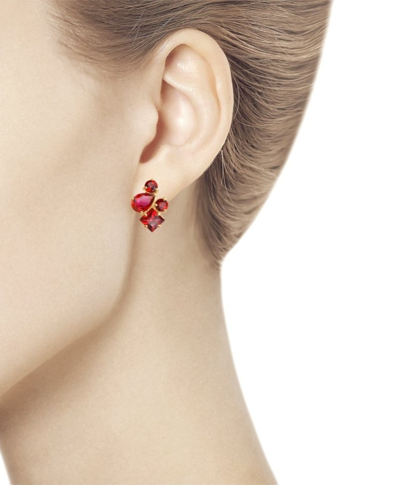 Auksiniai auskarai su Swarovski topazais - Auksiniai auskarai - Goldinga Auksiniai auskarai su Swarovski topazais - Auksiniai auskarai - Goldinga