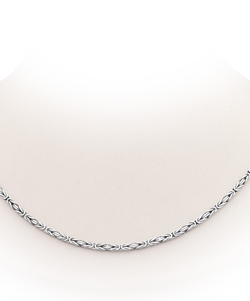 Sidabrinė grandinėlė dengta rodžiu "Royal Python" - Sidabrinės grandinėlės - Goldinga