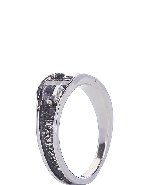 Sidabrinis žiedas su cirkoniu - Sidabriniai žiedai - Goldinga