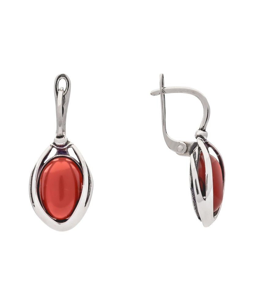 Sterling silver earrings with corals