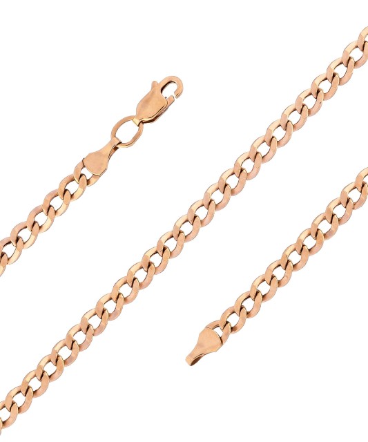 Gold bracelet "Curb" 4.6mm
