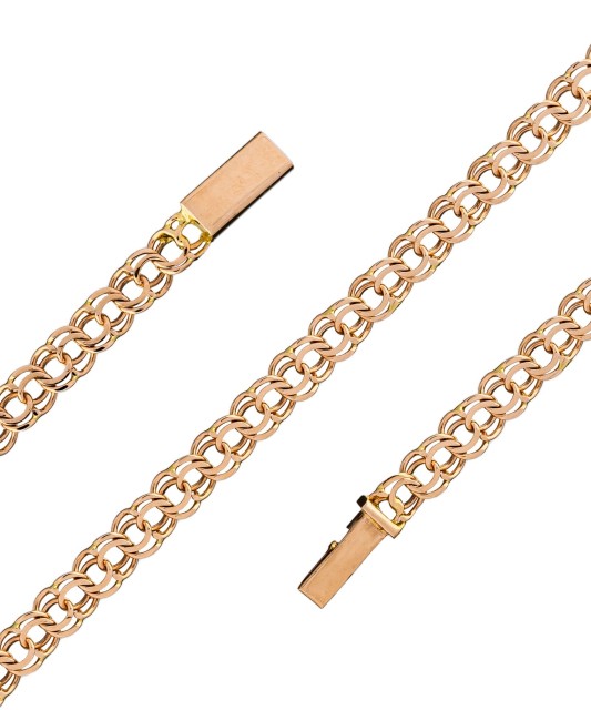 Solid gold bracelet "Bismark" 4.1mm