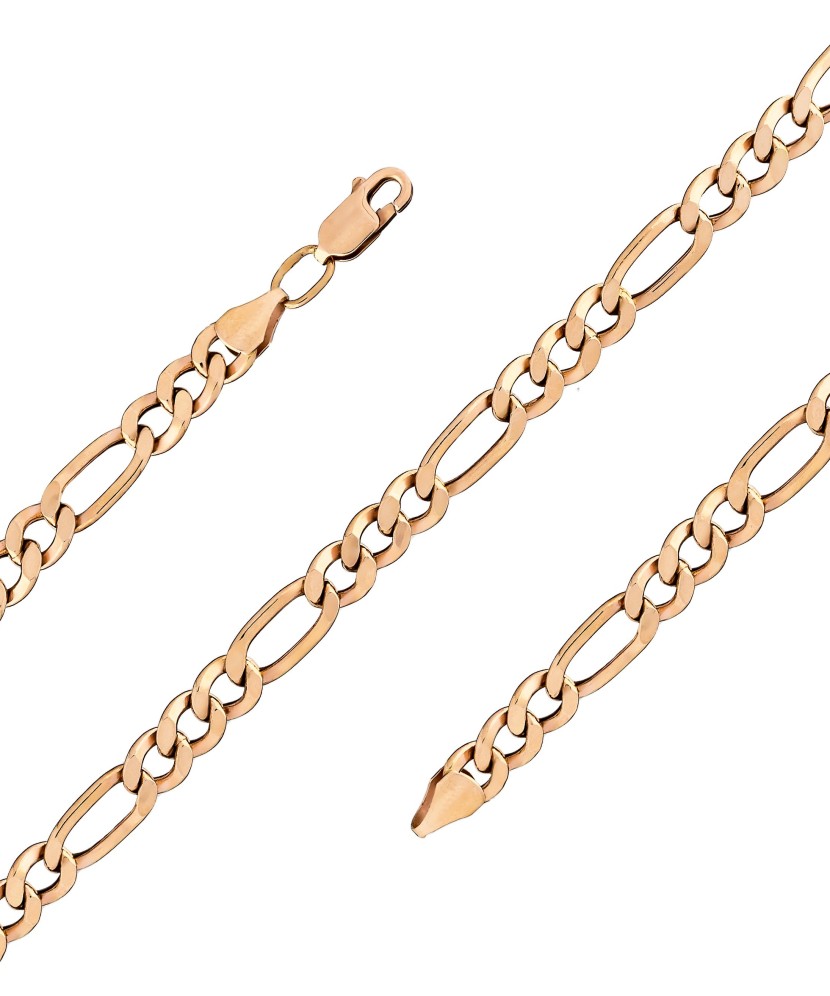 Gold bracelet "Figaro" 6.1mm