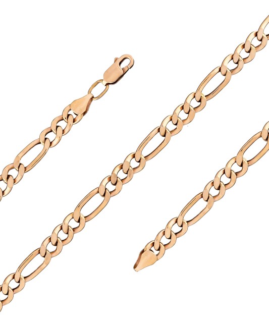 Gold bracelet "Figaro" 6.1mm