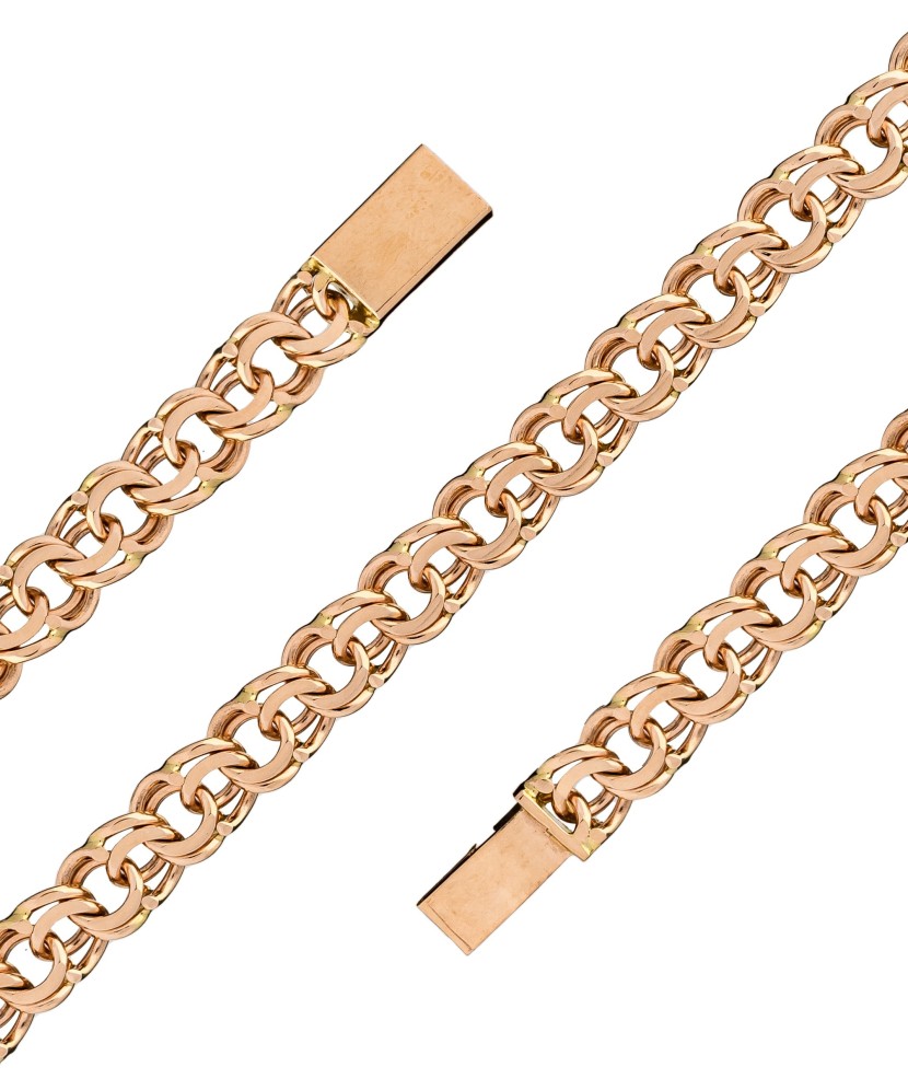 Solid gold bracelet "Bismark" 8.7mm