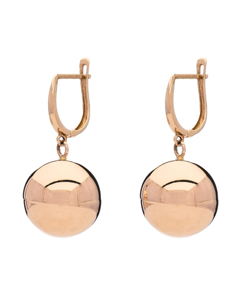 Gold earrings "bubbles"