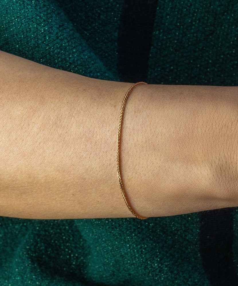 Gold bracelet "Spiker" 1.4mm