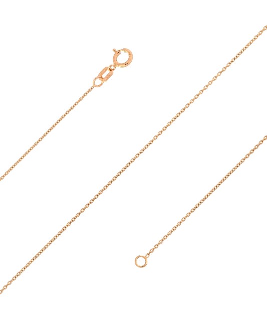 Solid gold chain "Anchor" 0.8mm