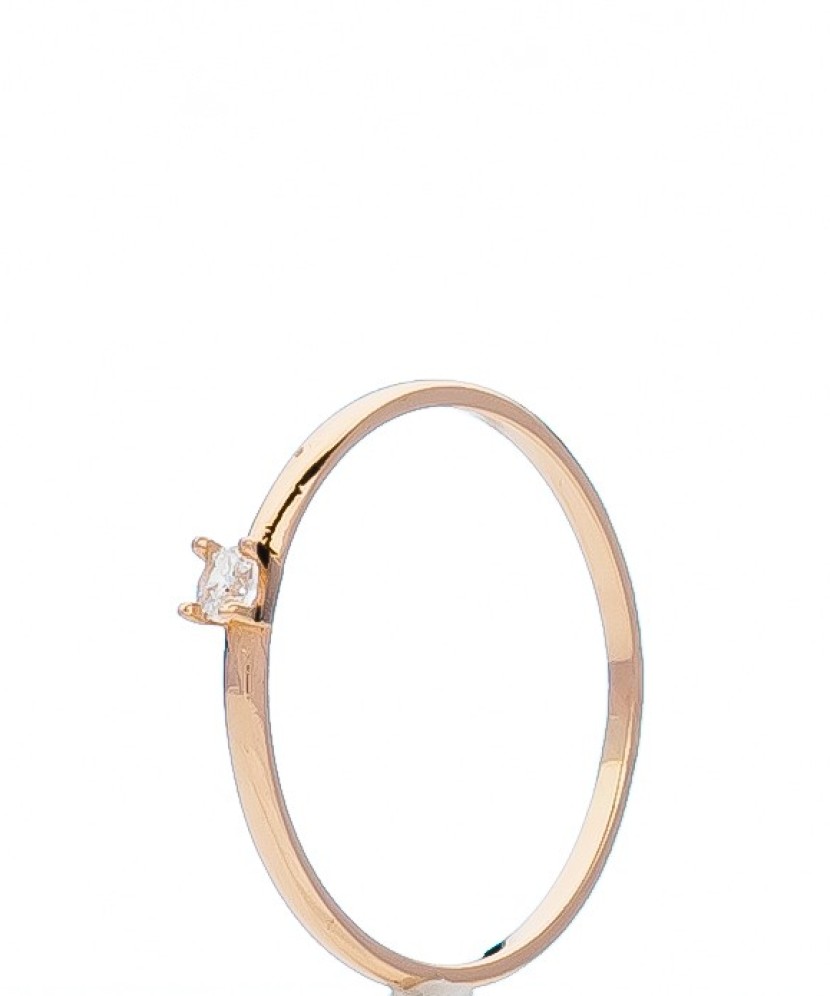 Auksinis žiedas su cirkoniu - Auksiniai žiedai - Goldinga