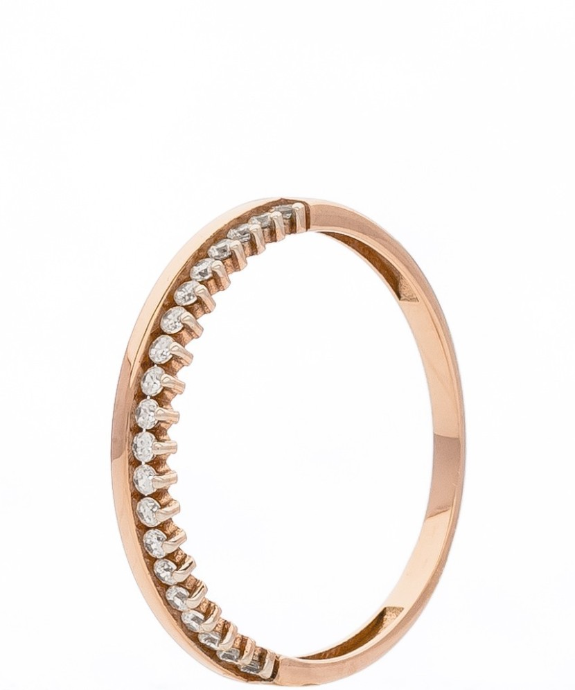 Gold ring with zircons