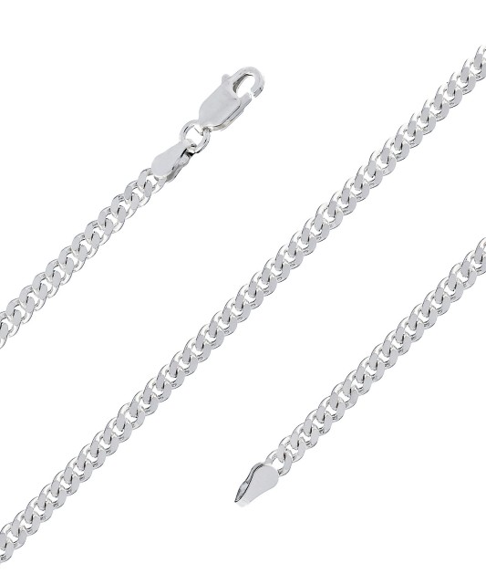 Sterling Silver bracelet "Curb" 3.1mm