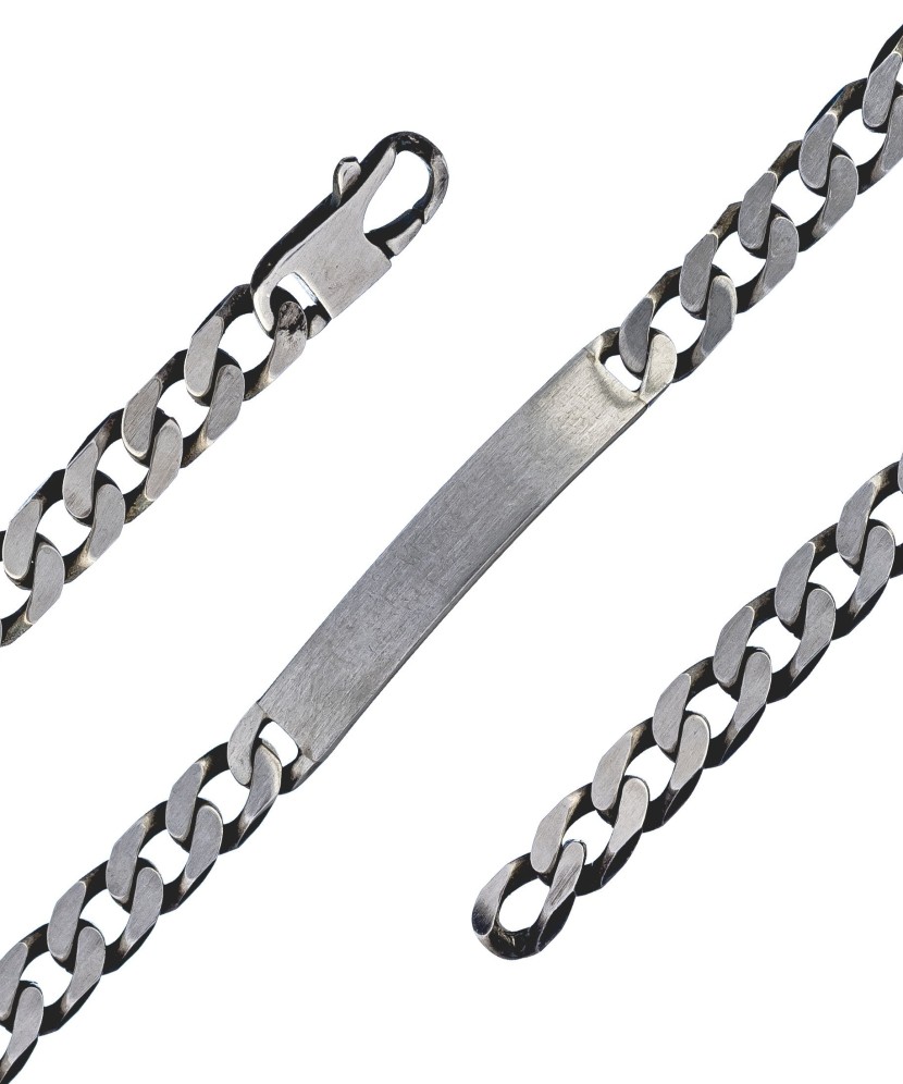 Серебряный браслет "Curb" 6.6mm