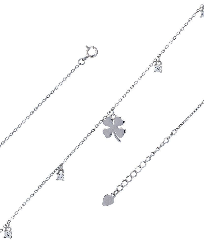 Sidabrinė grandinėlė ant kojos su pakabukais  - Goldinga