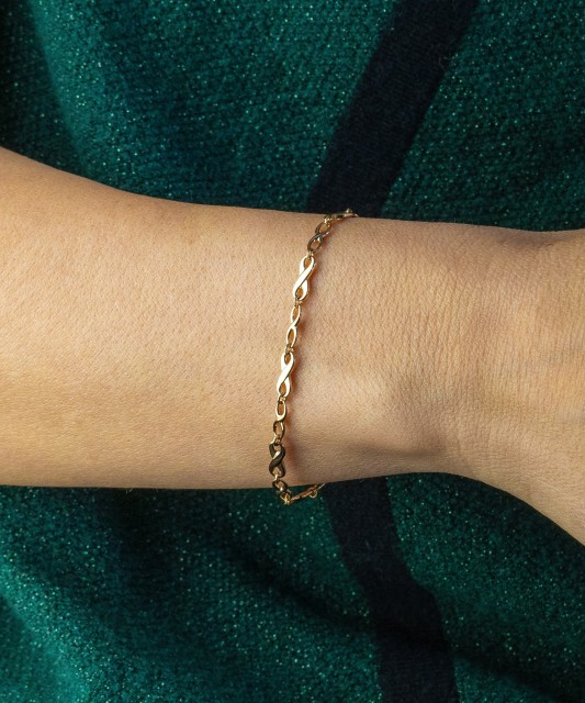 Gold bracelet "infinity" 5.5mm