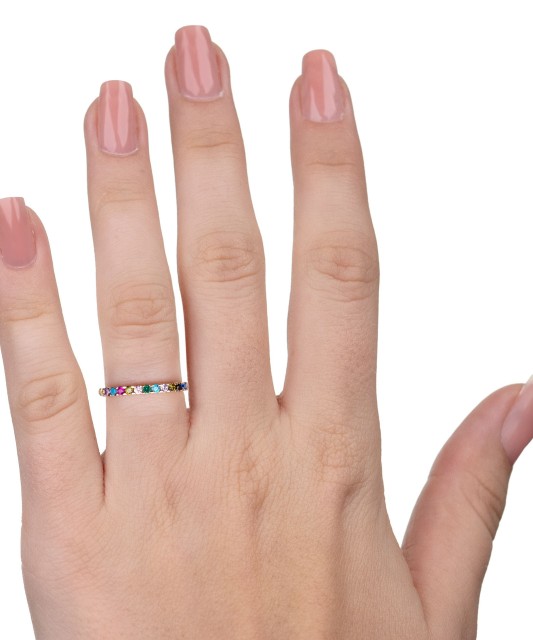 Золотое кольцо с цирконами