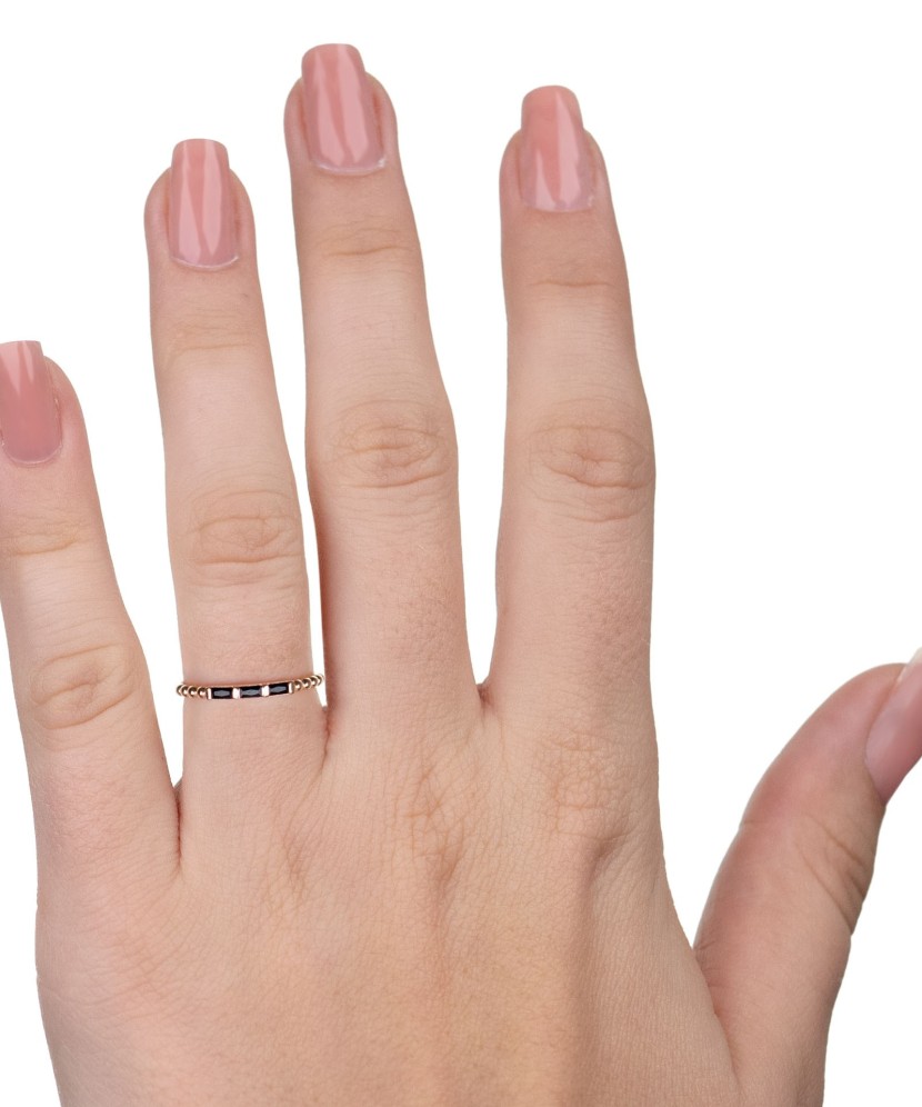 Gold ring with zircons Gold ring with zircons