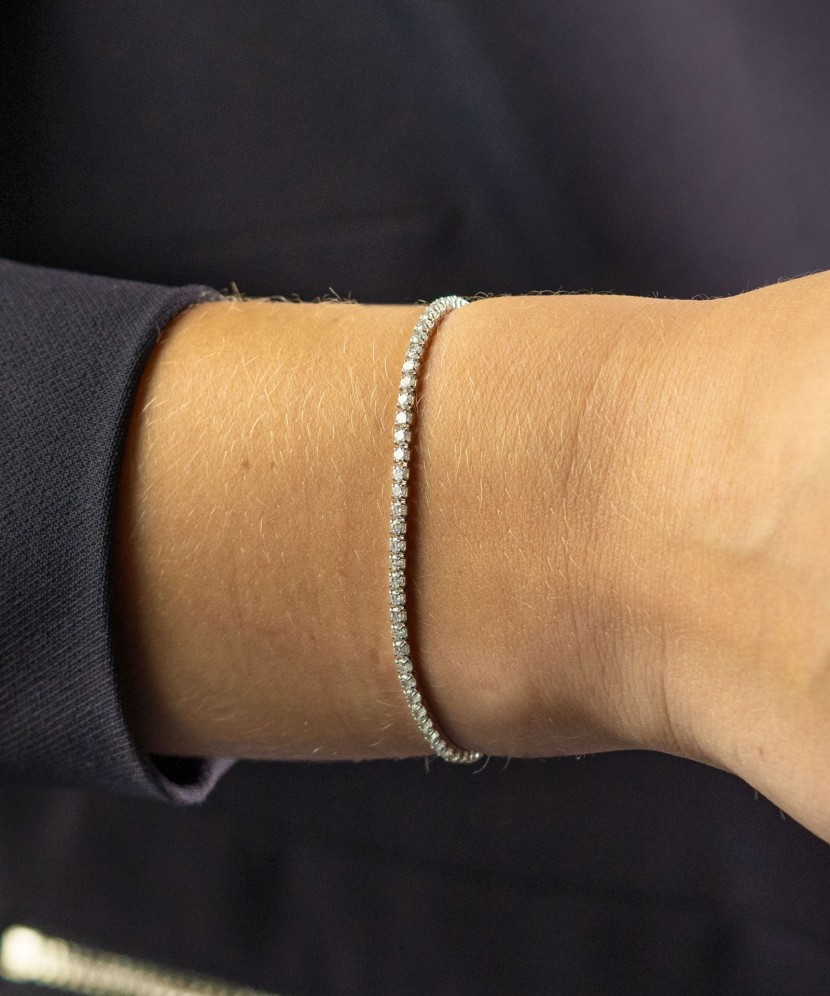 Sterling Silver bracelet with zircons