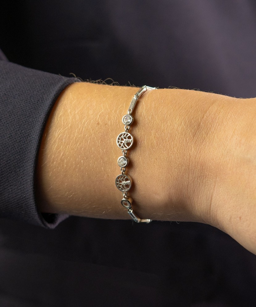 Sterling Silver bracelet with zircons