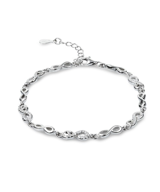 Серебряный браслет с цирконами