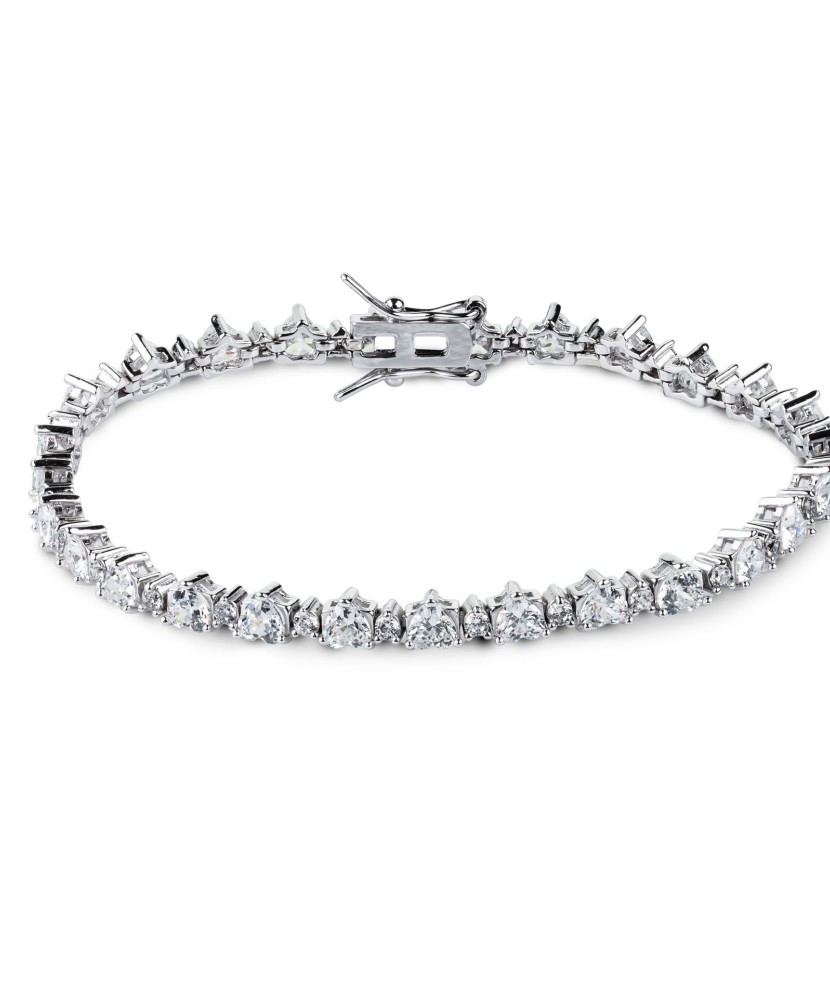 Серебряный браслет с цирконами