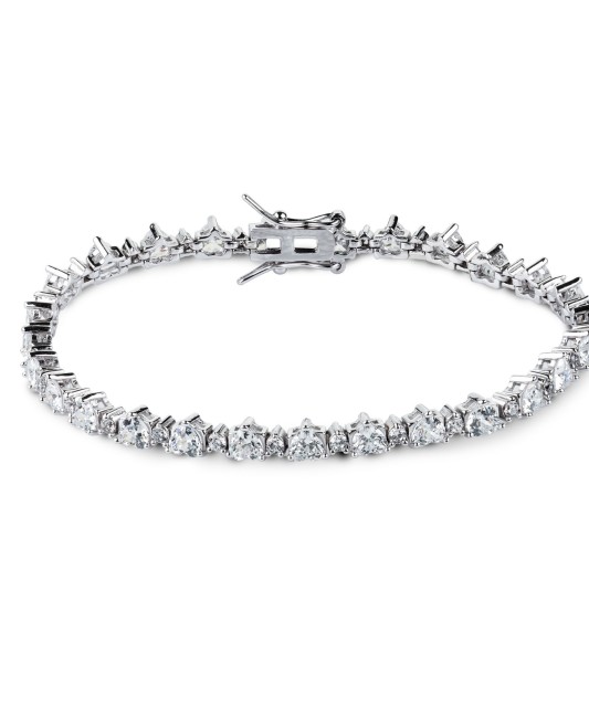 Серебряный браслет с цирконами