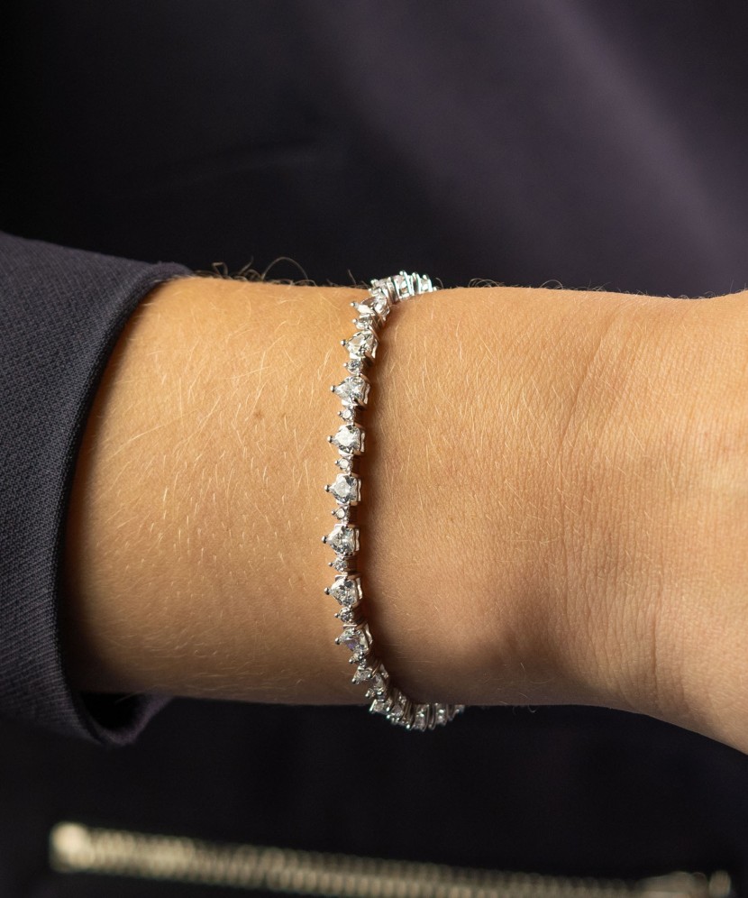 Sterling Silver bracelet with zircons