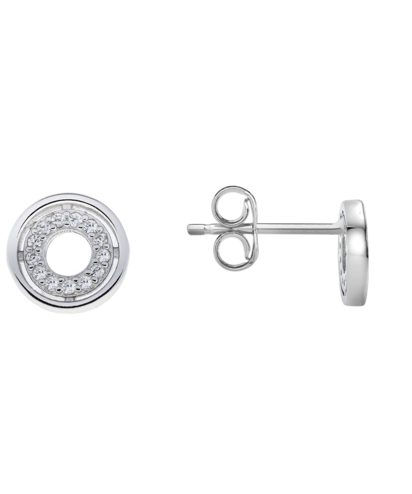 Sterling silver earrings with zircons