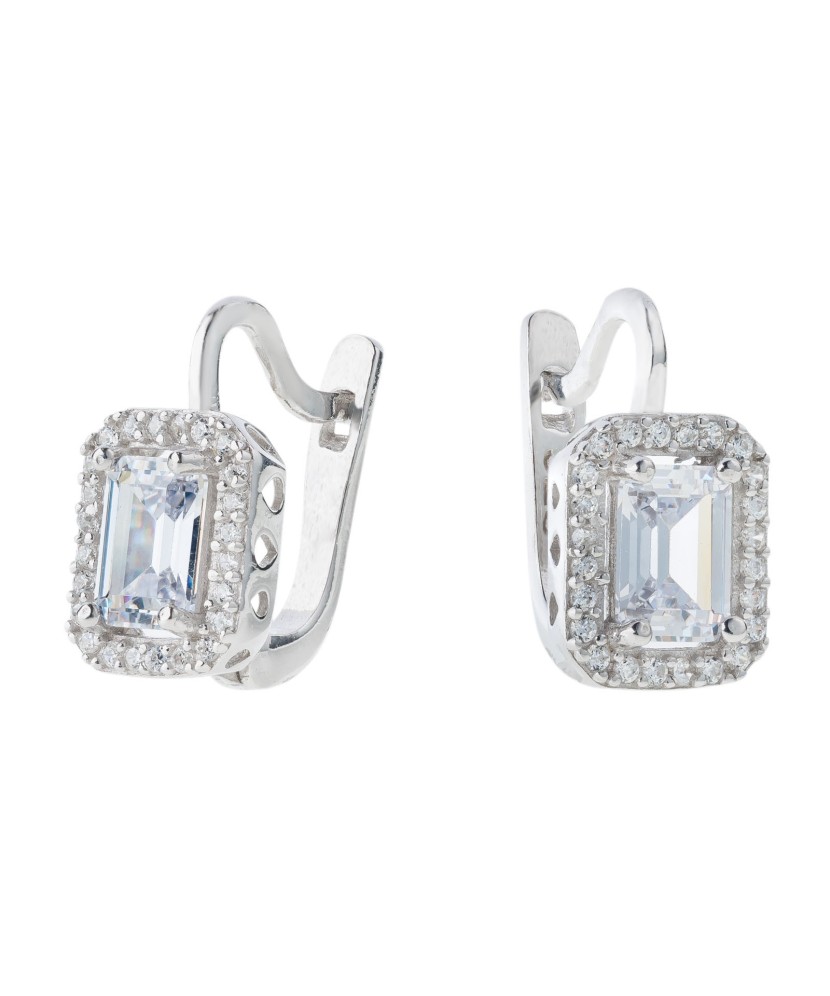 Sterling silver earrings with zircons