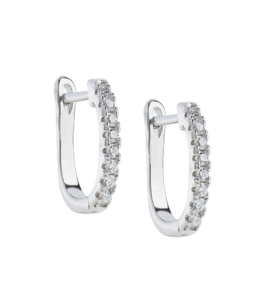 Серьги из серебра с цирконами