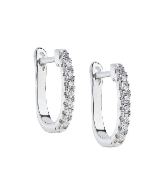 Серьги из серебра с цирконами