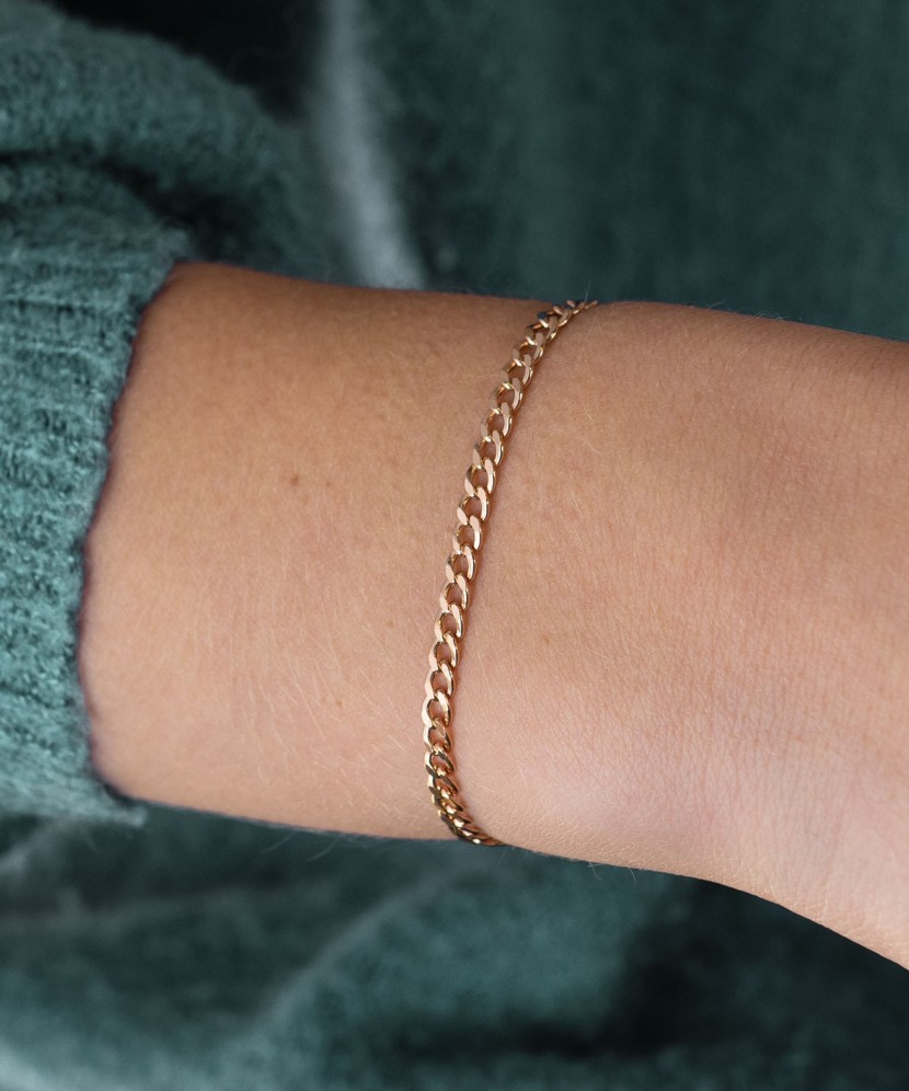 Золотой браслет "Curb" 4.3mm Золотой браслет "Curb" 4.3mm