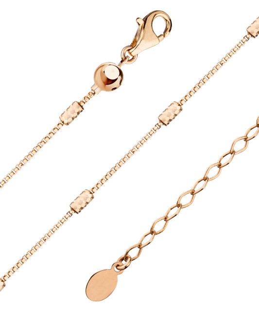 Золотая цепочка на ногу с подвесками