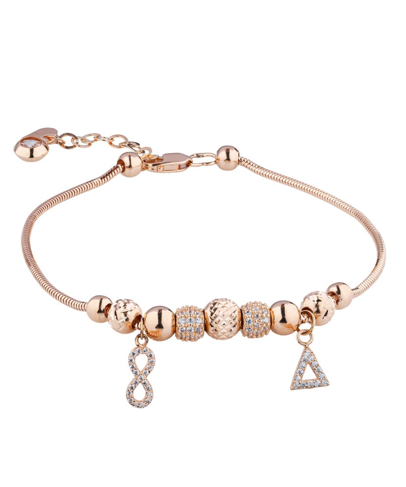 Gold bracelet with zircons