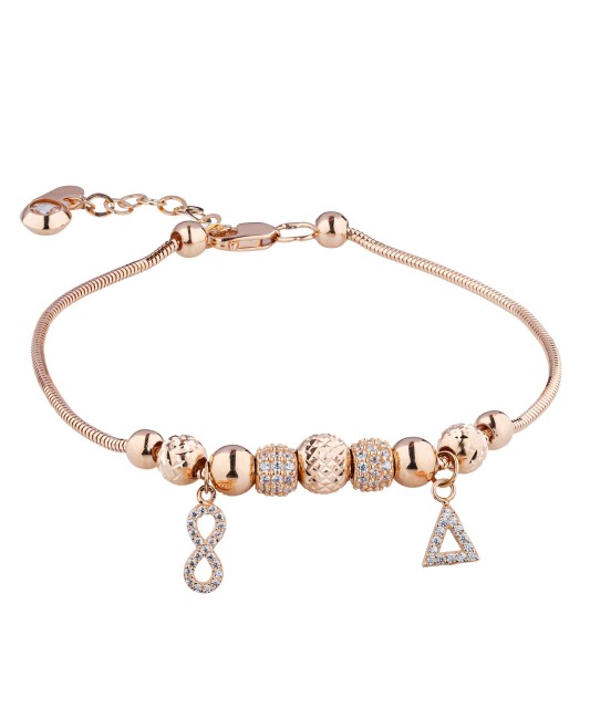 Золотой браслетс цирконами