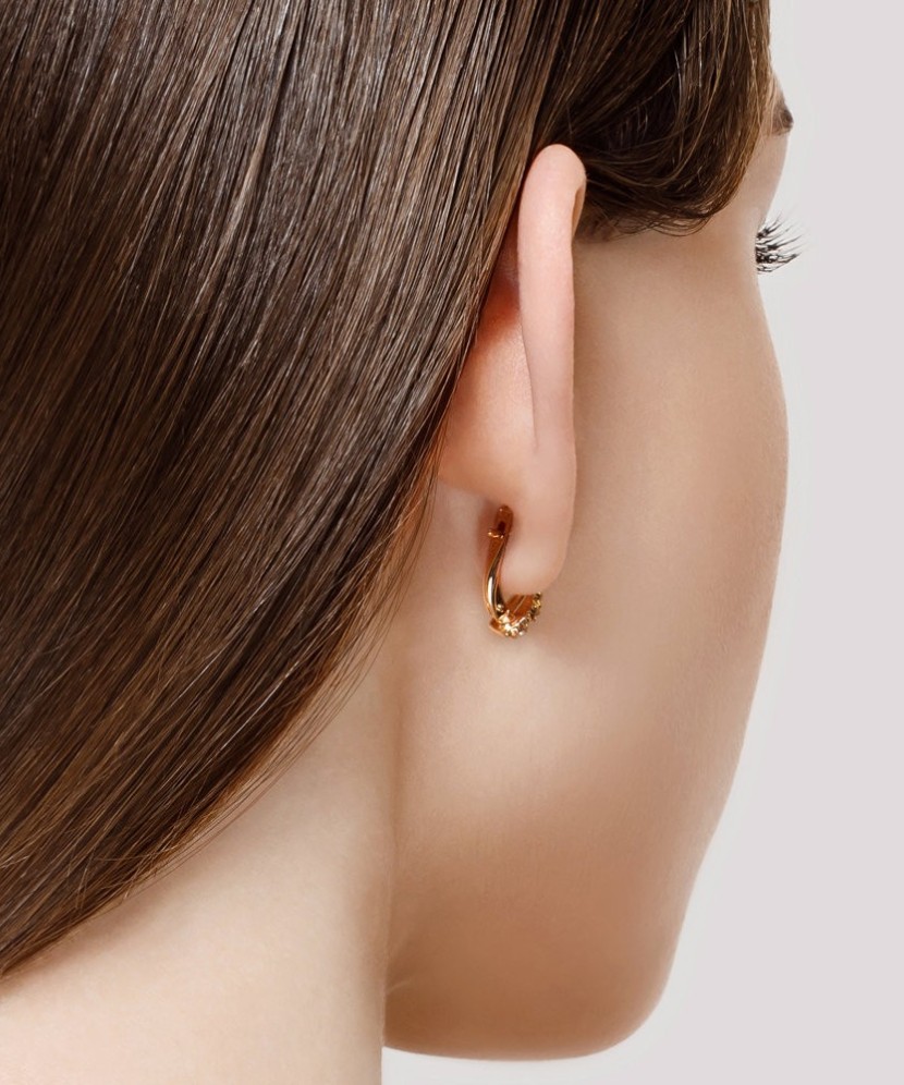 Auksiniai auskarai su cirkoniais Auksiniai auskarai su cirkoniais