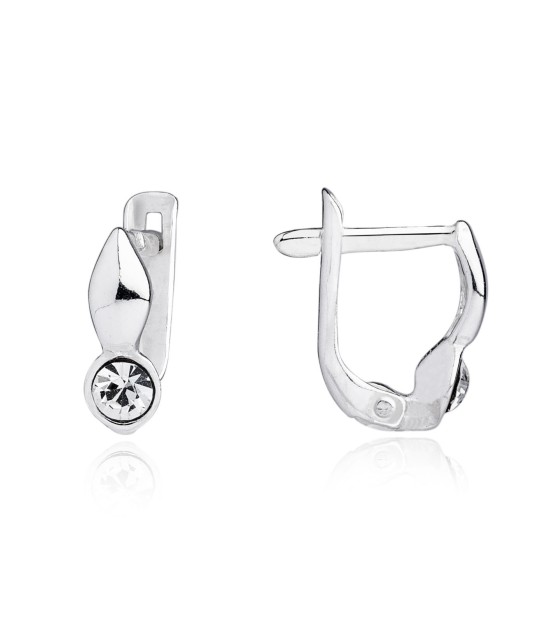 Серебряные детские серьги с цирконами