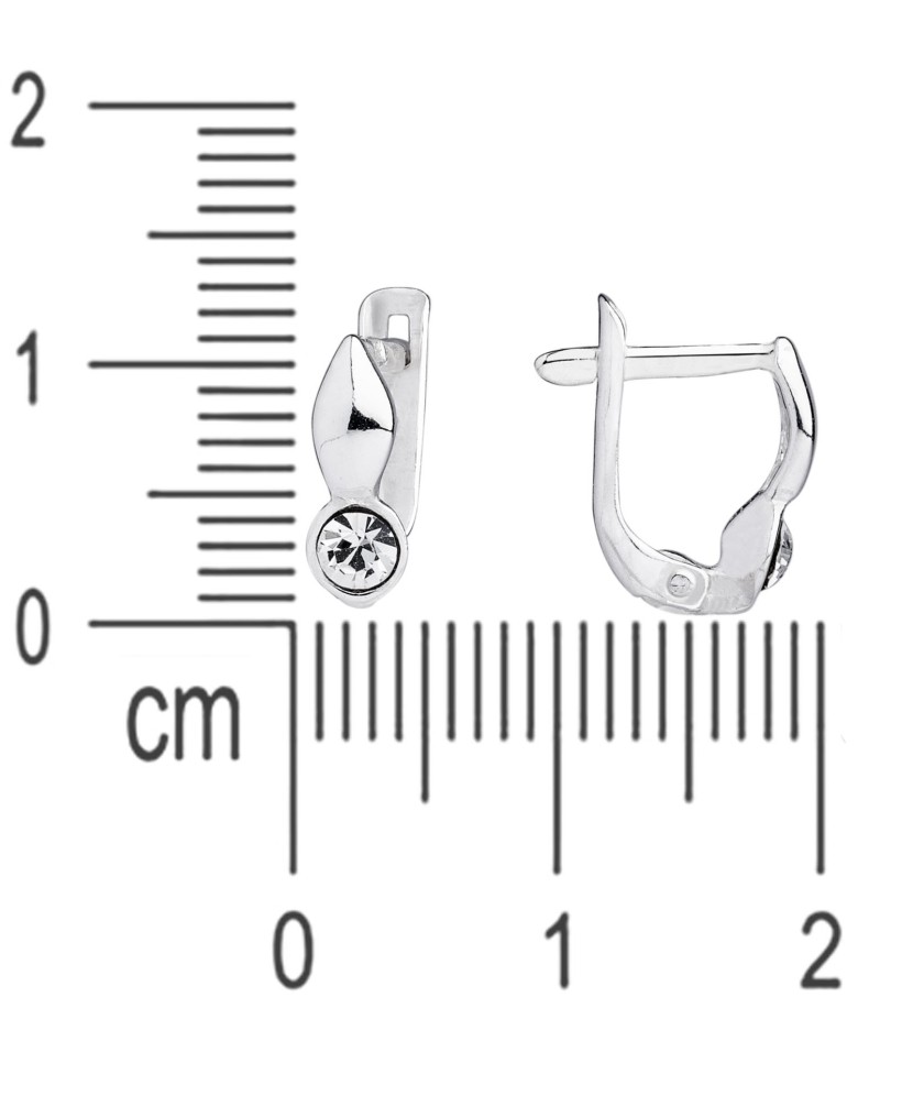 Серебряные детские серьги с цирконами