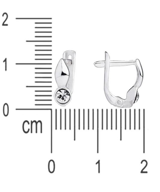 Sterling silver children's earrings with zircons