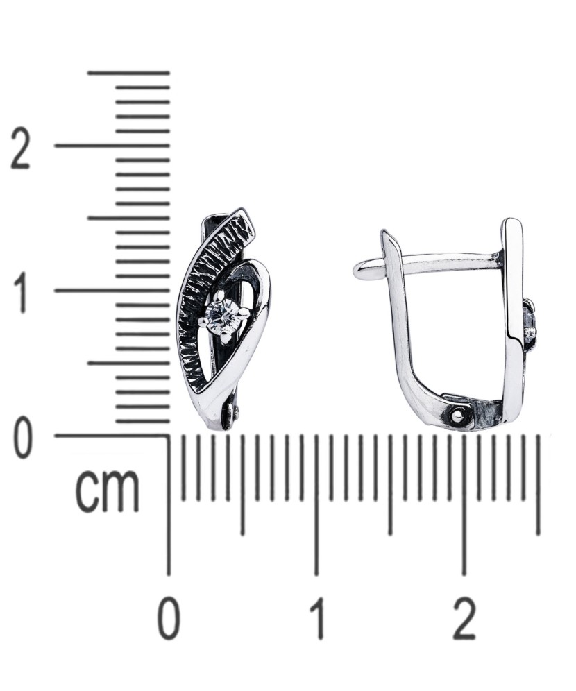 Sterling silver earrings with zircons